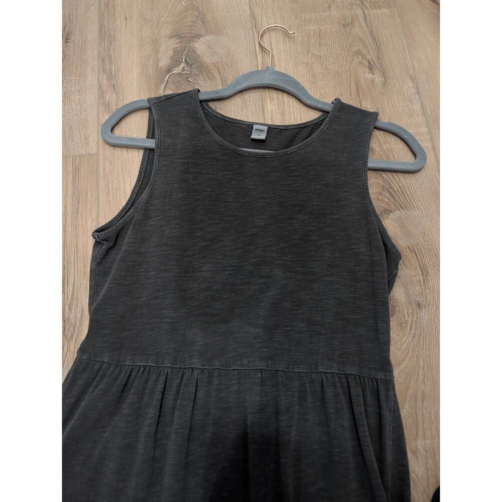 Old Navy Charcoal Gray Maxi Dress XS Tank Fit & Flare Boho Farmhouse Western - Picture 4 of 9